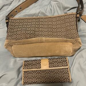 Coach small handbags with matching wallet